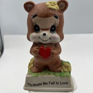 "You Made Me Fall In Love" Bear with Heart by Russ Berrie #816 70s Romance